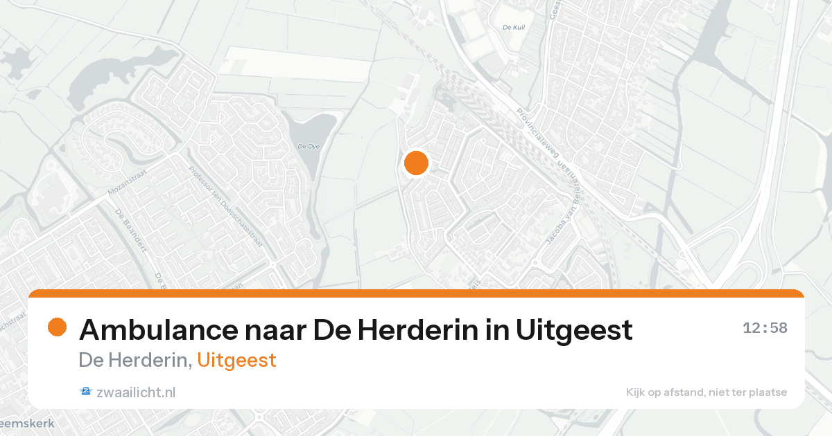 Ambulance naar De Herderin in Uitgeest — 3 jun 2026