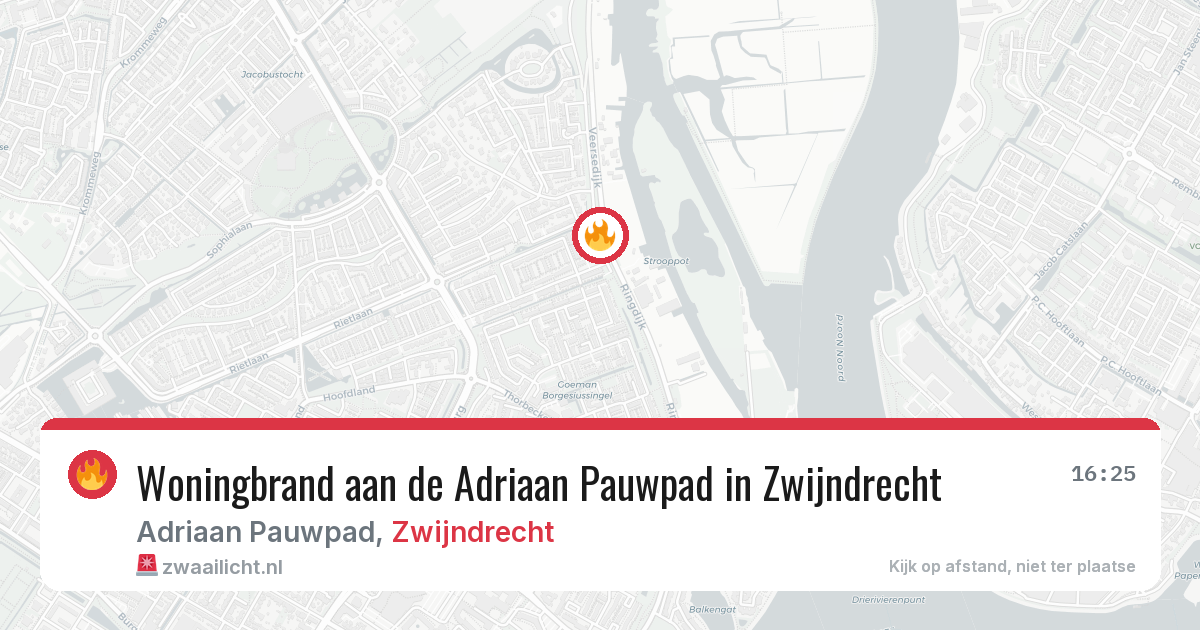 Woningbrand aan de Adriaan Pauwpad in Zwijndrecht — 11 jun 2026