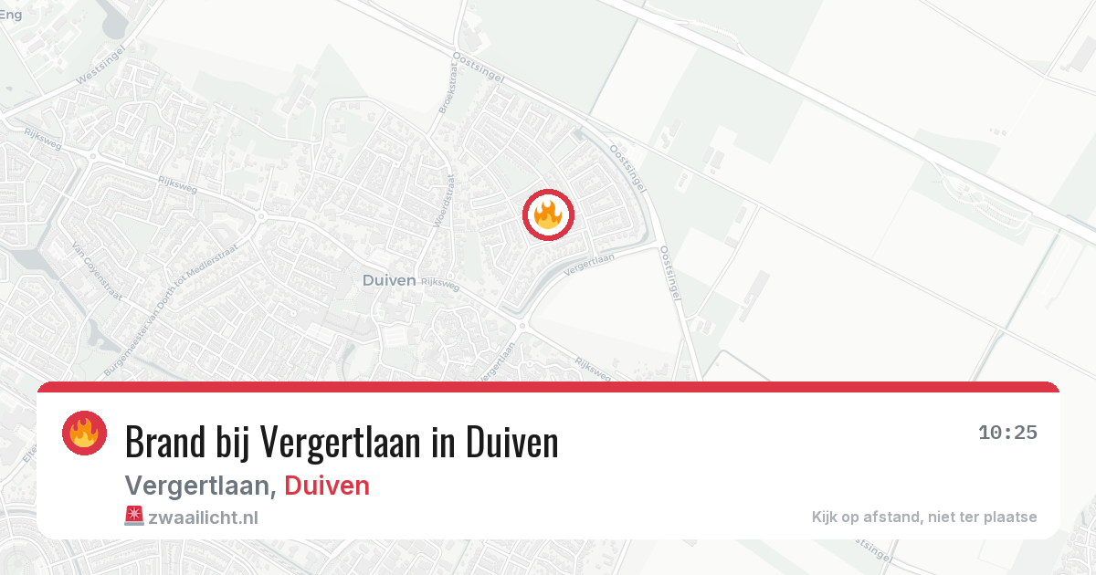 Brand bij Vergertlaan in Duiven — 28 jun 2026