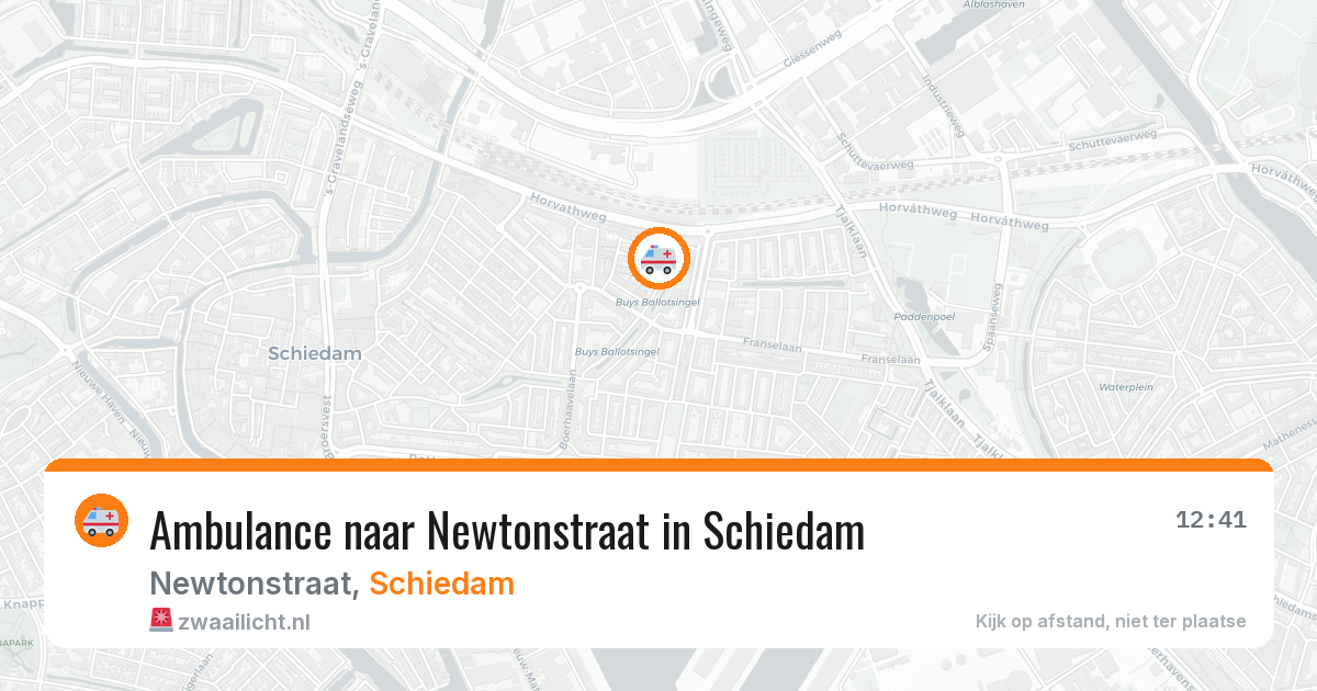 Ambulance naar Newtonstraat in Schiedam — 26 jul 2026