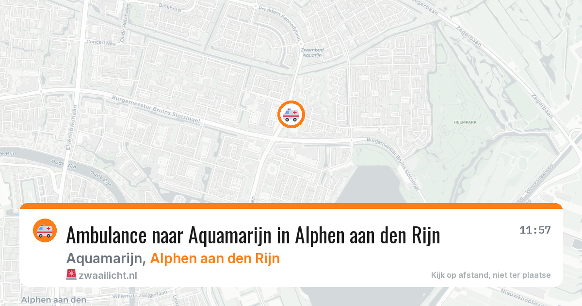 Ambulance naar Aquamarijn in Alphen aan den Rijn — 30 jul 2026