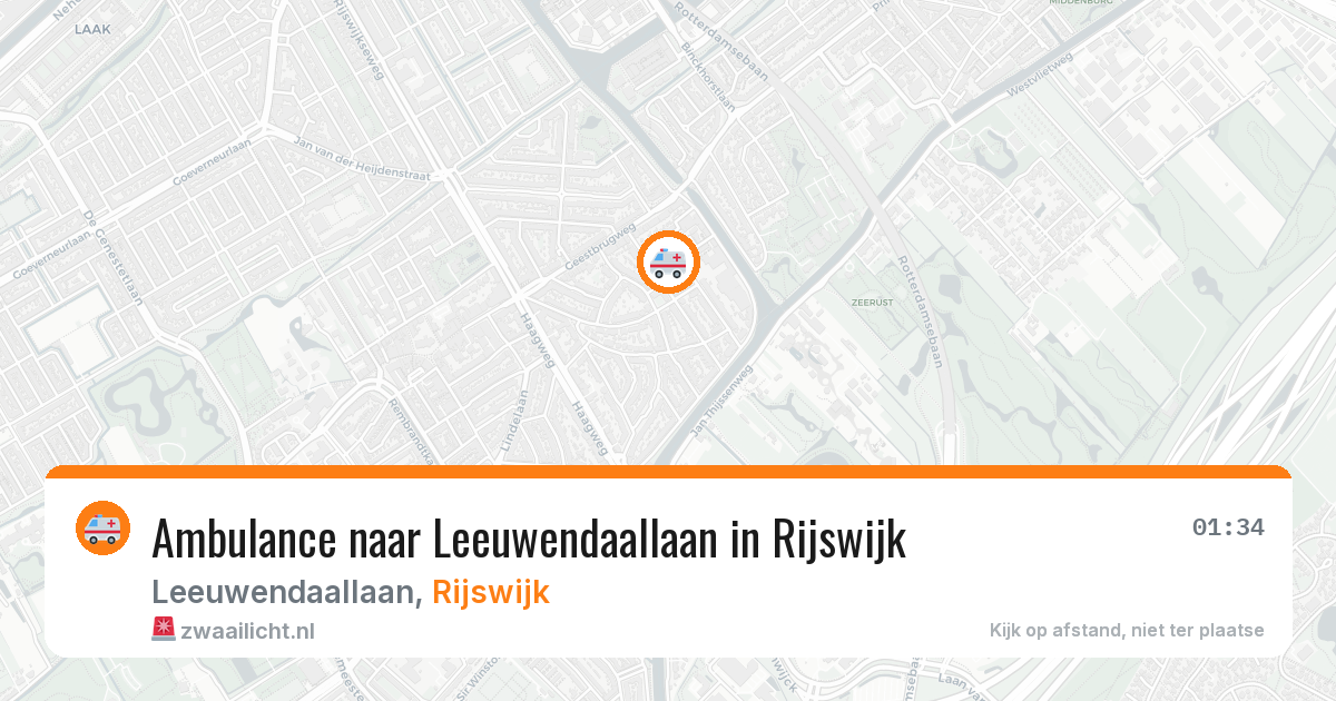 Ambulance naar Leeuwendaallaan in Rijswijk — 4 aug 2026