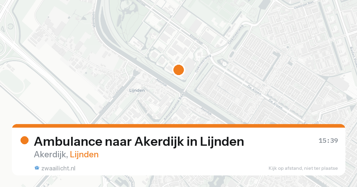 Ambulance naar Akerdijk in Lijnden — 13 aug 2026