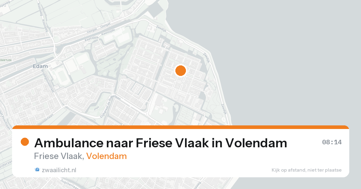 Ambulance naar Friese Vlaak in Volendam — 20 mei 2026