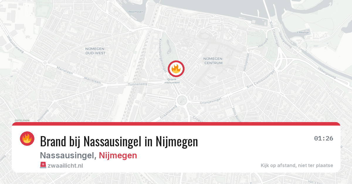 Brand bij Nassausingel in Nijmegen — 11 jul 2026