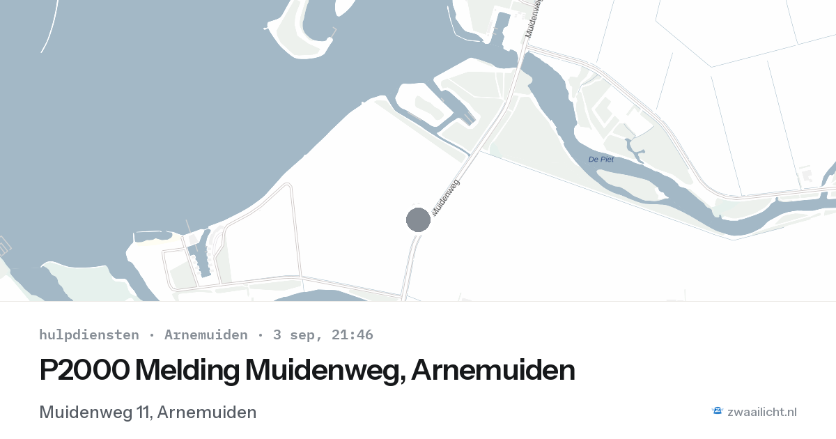 P2000 Melding Muidenweg, Arnemuiden — 3 sep 2026