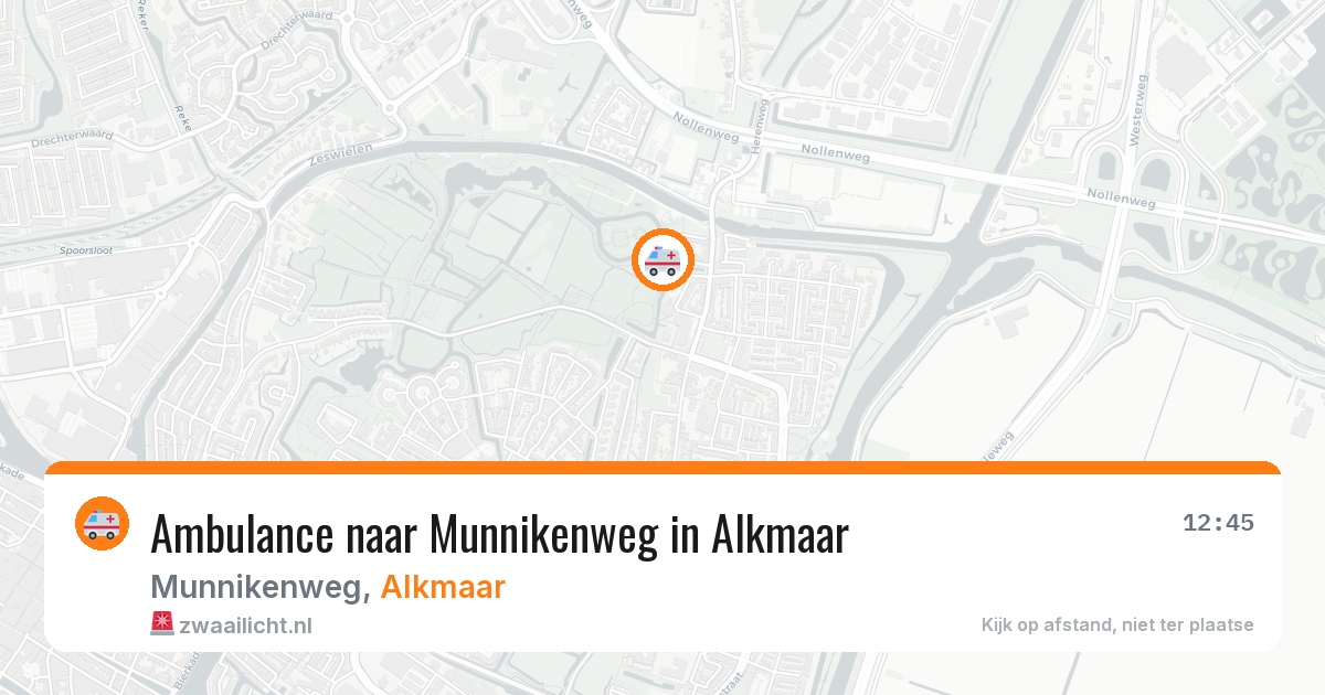 Ambulance naar Munnikenweg in Alkmaar — 23 mrt 2026