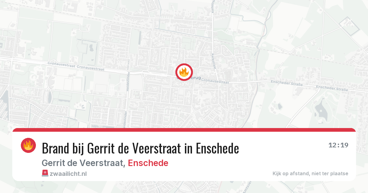 Brand bij Gerrit de Veerstraat in Enschede — 9 mei 2026