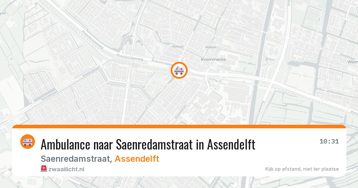 Ambulance naar Saenredamstraat in Assendelft — 17 mrt 2026
