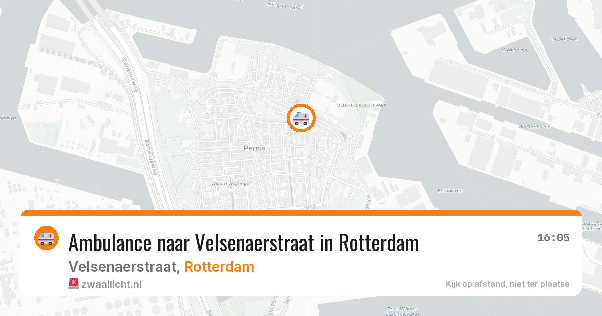 Ambulance naar Velsenaerstraat in Rotterdam — 25 apr 2026