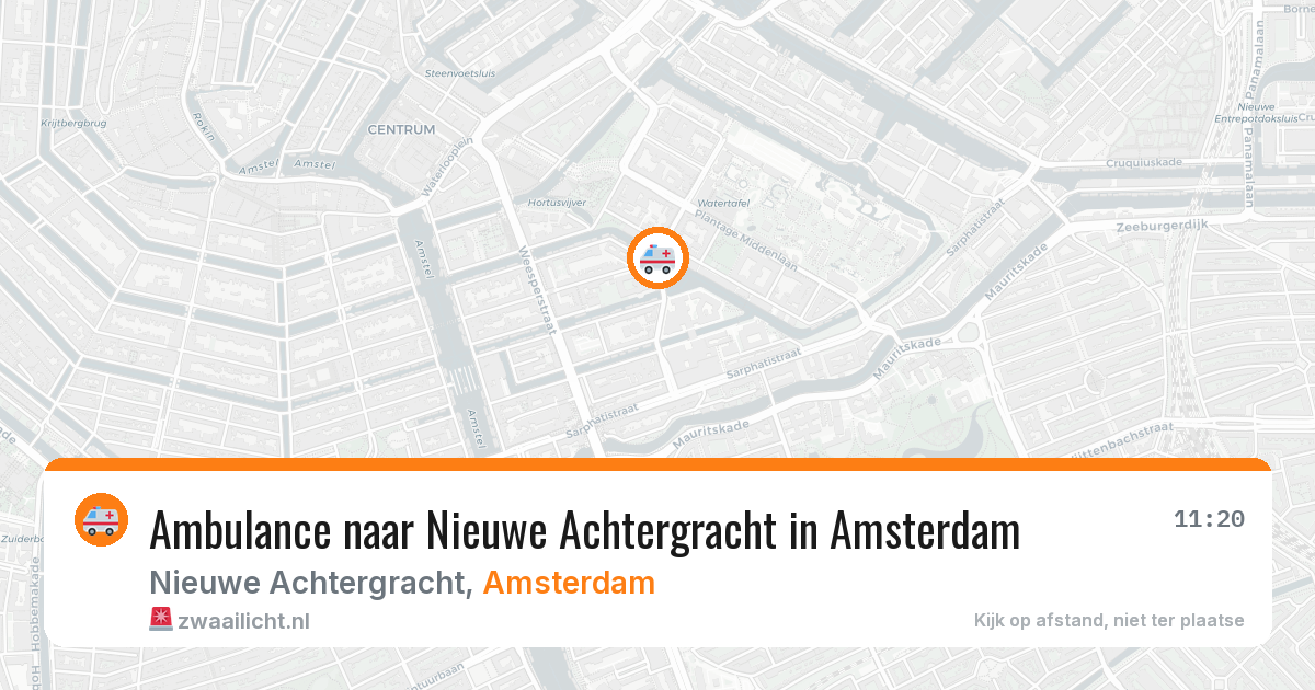 Ambulance naar Nieuwe Achtergracht in Amsterdam — 8 apr 2026