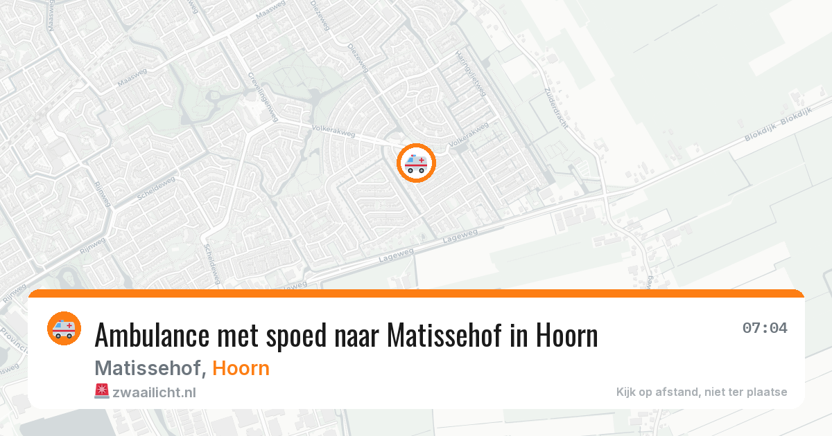Ambulance met spoed naar Matissehof in Hoorn — 4 jun 2026