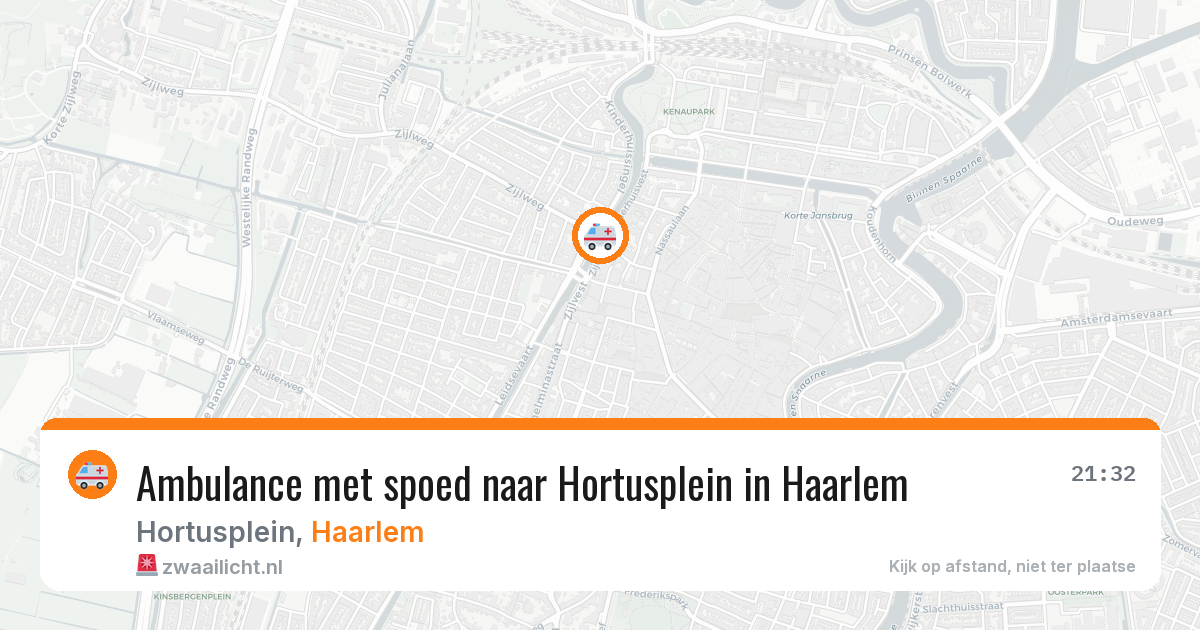 Ambulance met spoed naar Hortusplein in Haarlem — 18 mei 2026