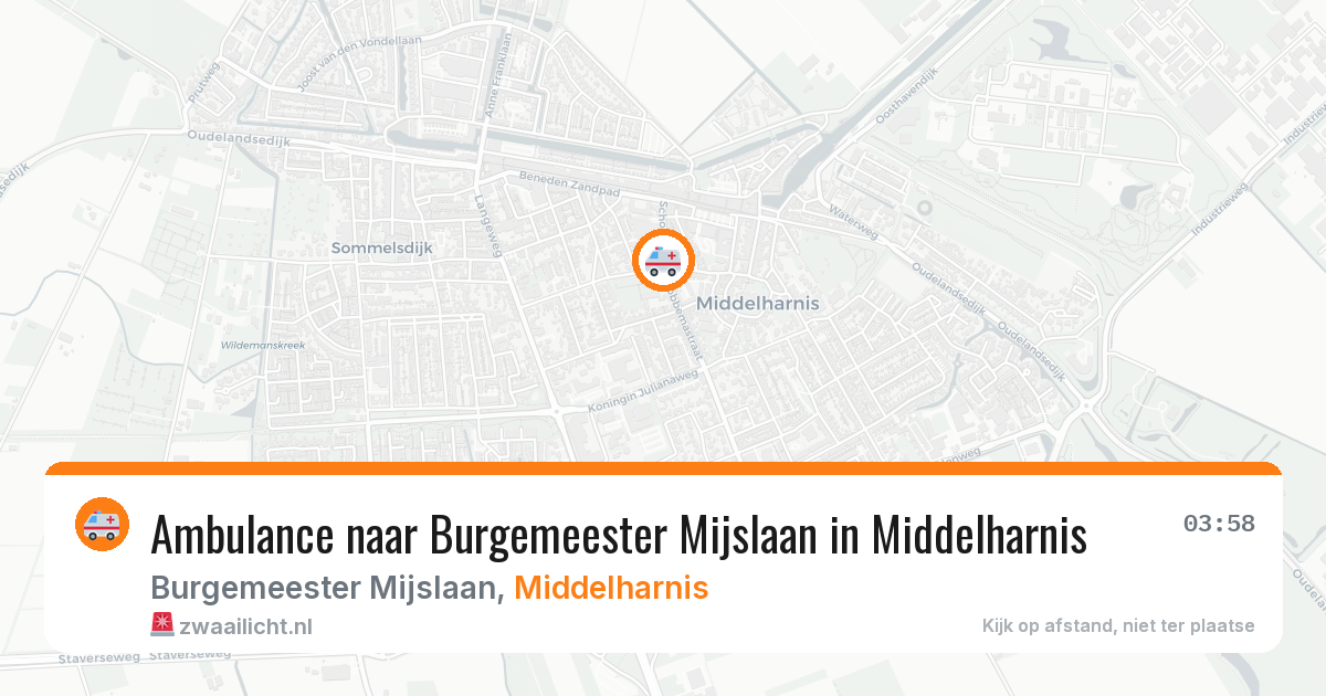 Ambulance naar Burgemeester Mijslaan in Middelharnis — 29 jun 2026