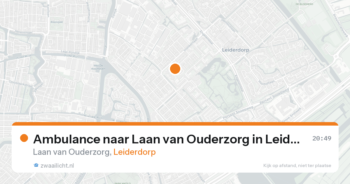 Ambulance naar Laan van Ouderzorg in Leiderdorp — 15 aug 2026