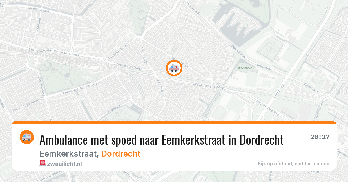 Ambulance met spoed naar Eemkerkstraat in Dordrecht — 10 apr 2026