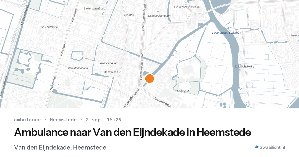Ambulance naar Van den Eijndekade in Heemstede — 2 sep 2026