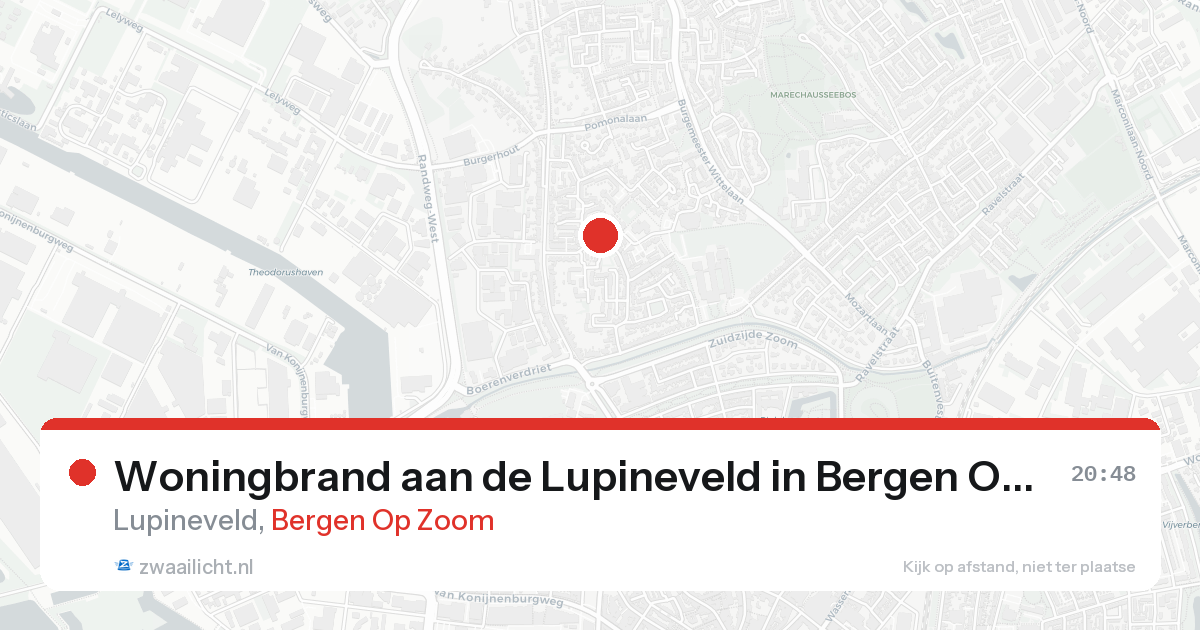 Woningbrand aan de Lupineveld in Bergen Op Zoom — 23 aug 2026