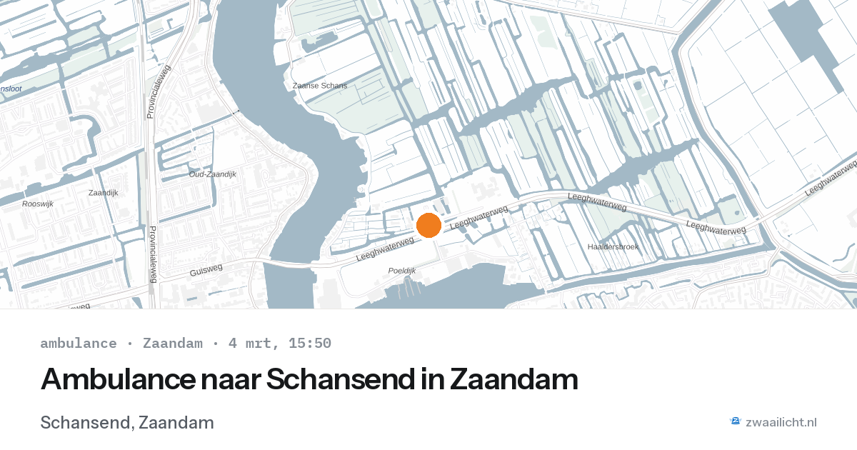 Ambulance naar Schansend in Zaandam — 4 mrt 2026