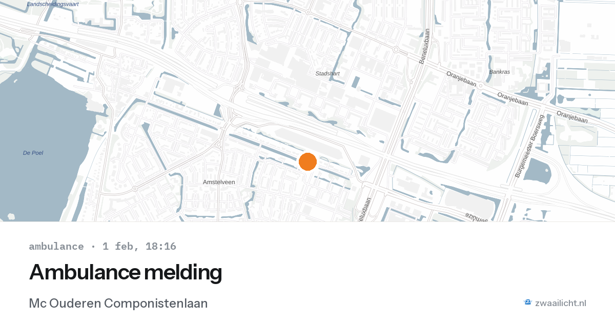 Ambulance melding — 1 feb 2026