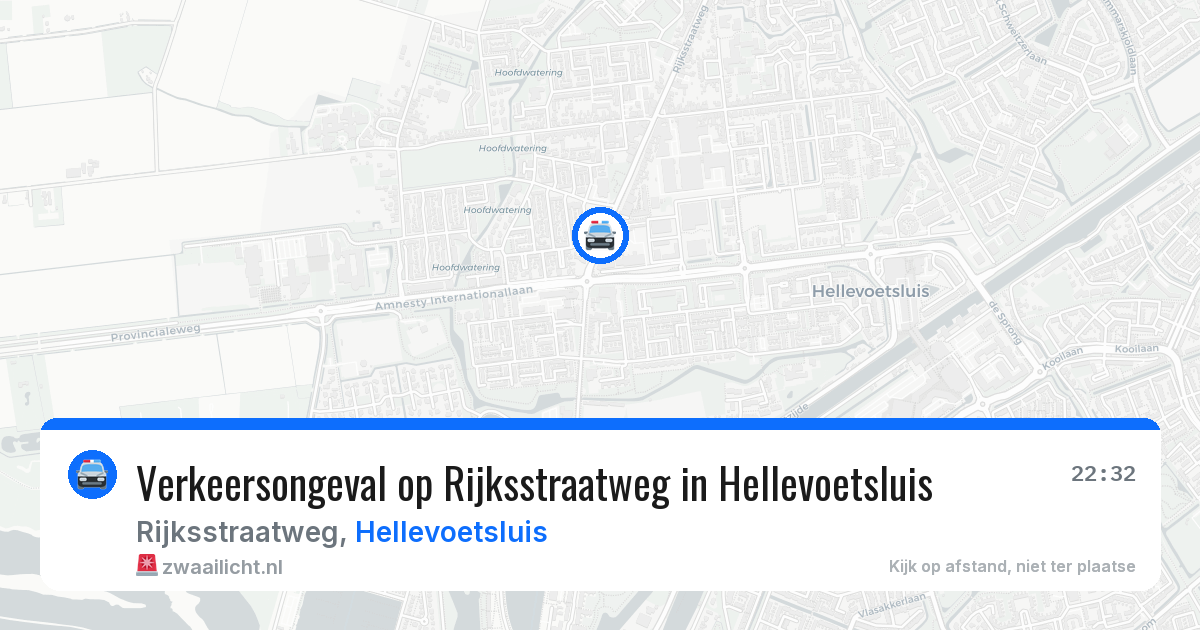 Verkeersongeval op Rijksstraatweg in Hellevoetsluis — 23 mei 2026