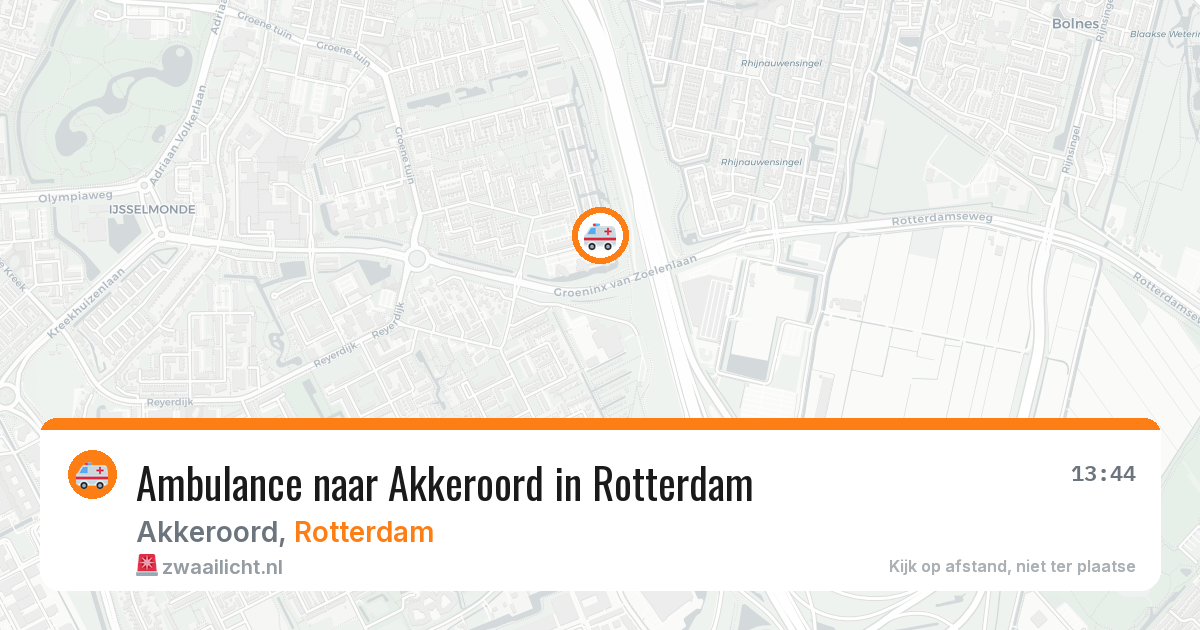 Ambulance naar Akkeroord in Rotterdam — 31 mrt 2026
