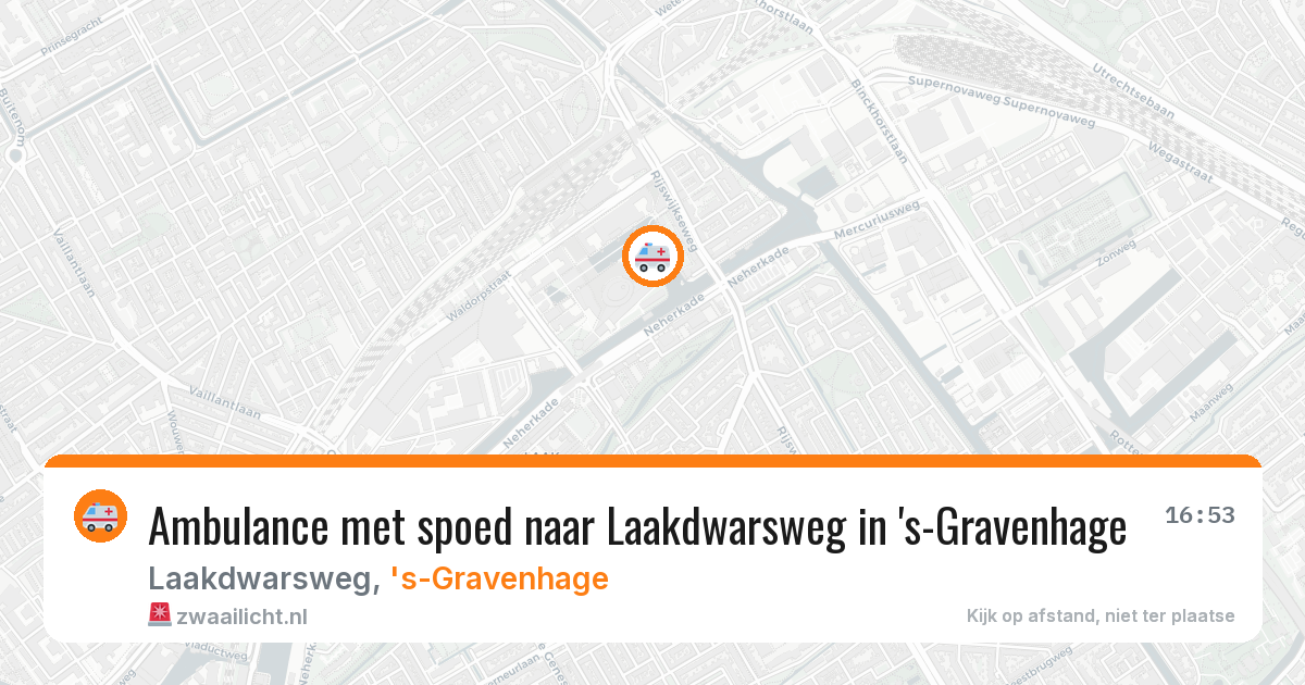 Ambulance met spoed naar Laakdwarsweg in 's-Gravenhage — 17 mei 2026