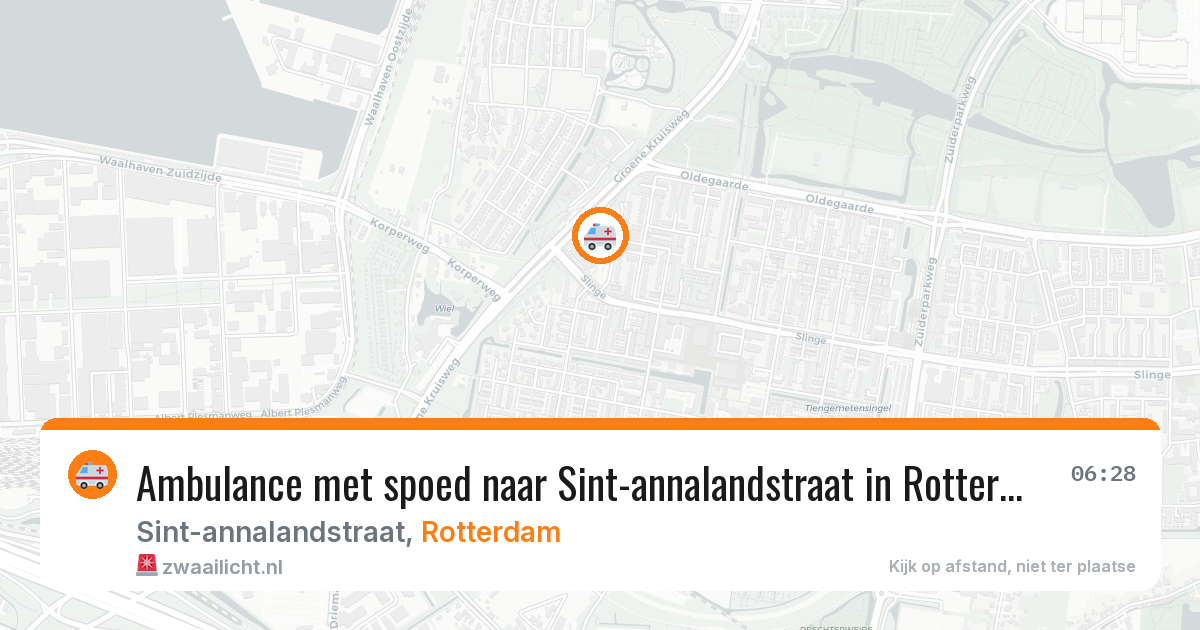 Ambulance met spoed naar Sint-annalandstraat in Rotterdam — 19 jul 2026