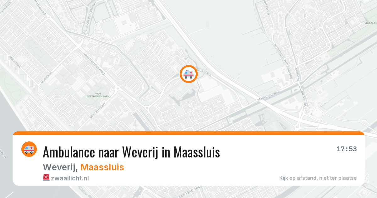 Ambulance naar Weverij in Maassluis — 5 aug 2026