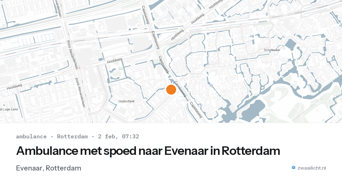 Ambulance met spoed naar Evenaar in Rotterdam — 2 feb 2026