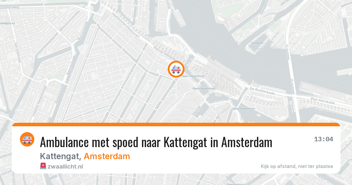 Ambulance met spoed naar Kattengat in Amsterdam — 12 aug 2026