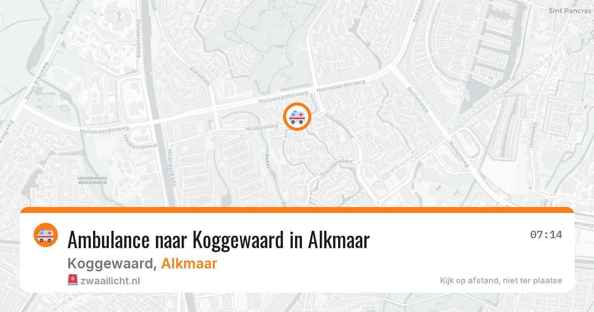 Ambulance naar Koggewaard in Alkmaar — 5 aug 2026