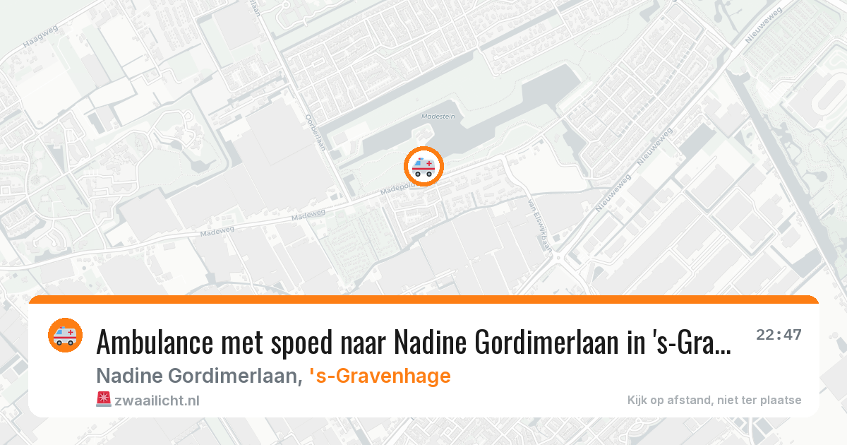 Ambulance met spoed naar Nadine Gordimerlaan in 's-Gravenhage — 18 mrt 2026