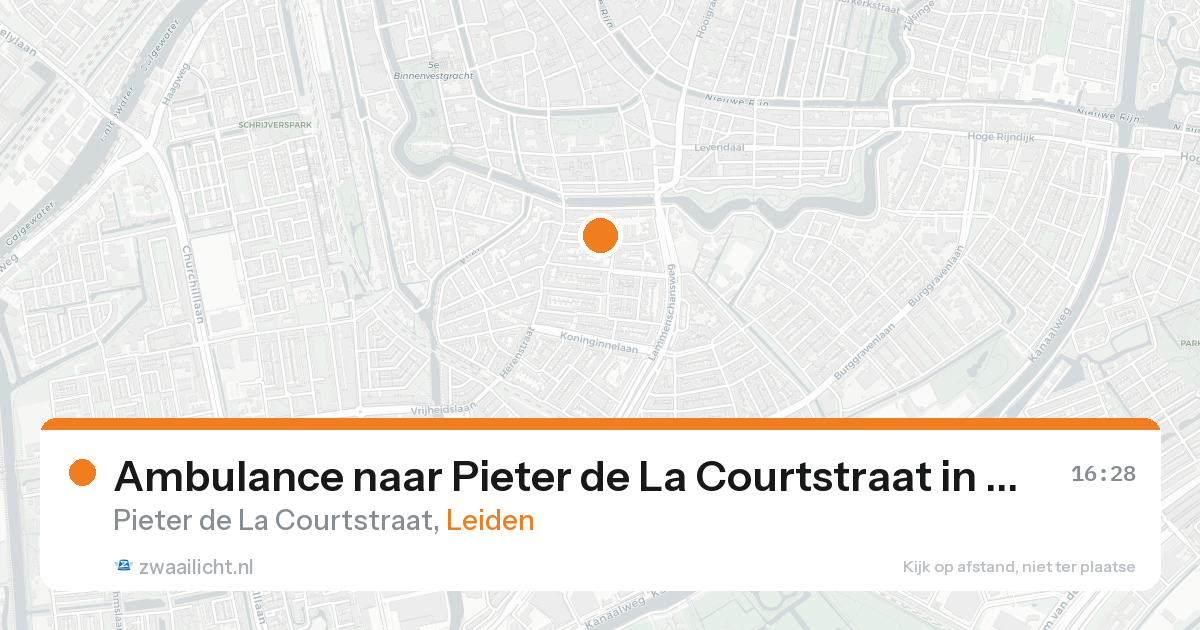 Ambulance naar Pieter de La Courtstraat in Leiden — 22 aug 2026