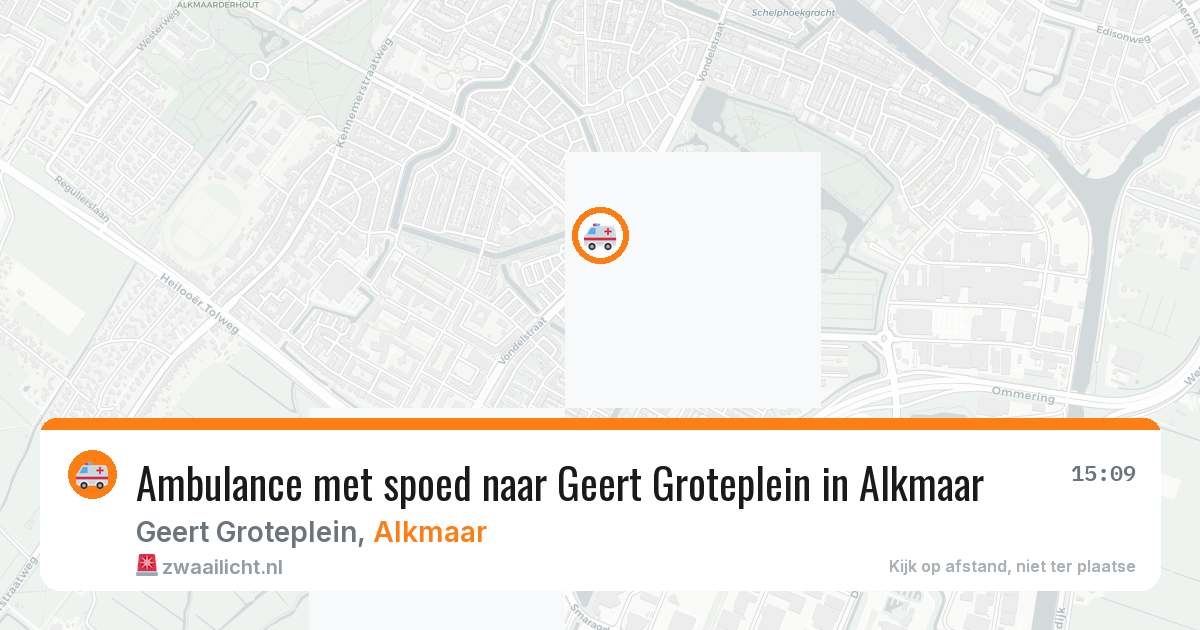 Ambulance met spoed naar Geert Groteplein in Alkmaar — 20 jul 2026
