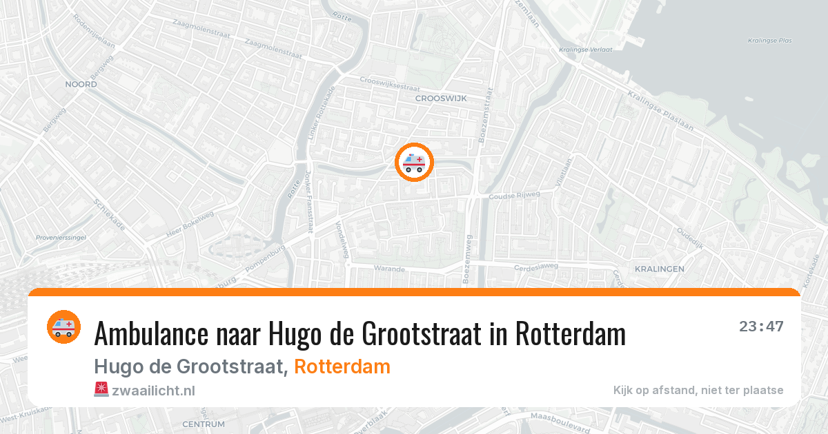 Ambulance naar Hugo de Grootstraat in Rotterdam — 20 jun 2026