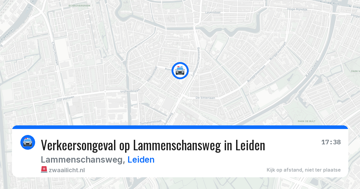 Verkeersongeval op Lammenschansweg in Leiden — 10 aug 2026