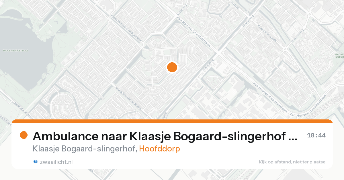Ambulance naar Klaasje Bogaard-slingerhof in Hoofddorp — 30 jan 2026