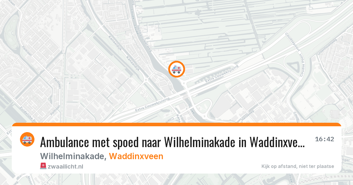 Ambulance met spoed naar Wilhelminakade in Waddinxveen — 8 jun 2026