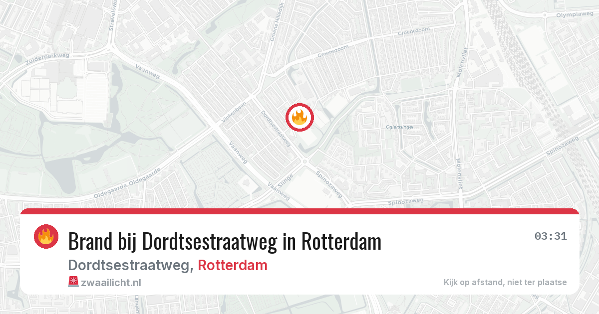 Brand bij Dordtsestraatweg in Rotterdam — 14 apr 2026