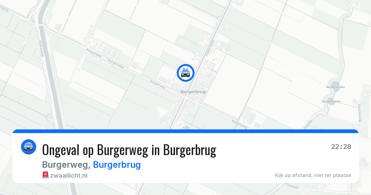 Ongeval op Burgerweg in Burgerbrug — 14 mrt 2026