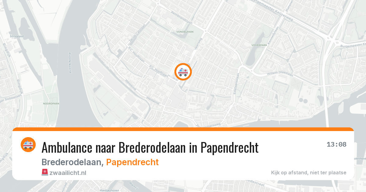 Ambulance naar Brederodelaan in Papendrecht — 15 mei 2026