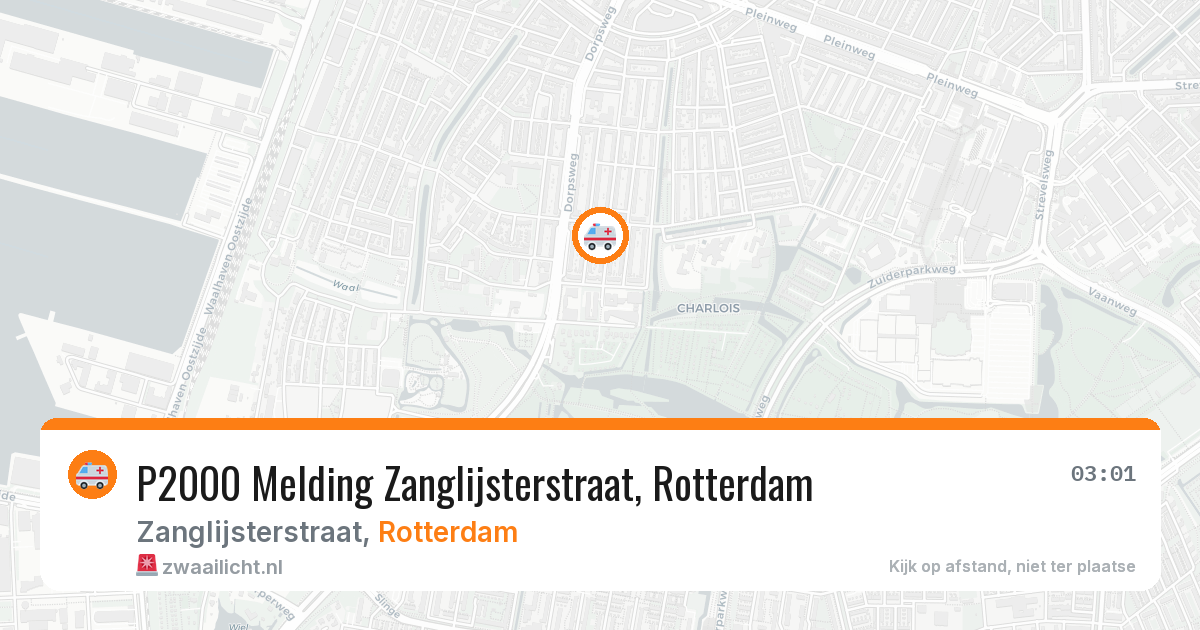 P2000 Melding Zanglijsterstraat, Rotterdam — 20 jun 2026