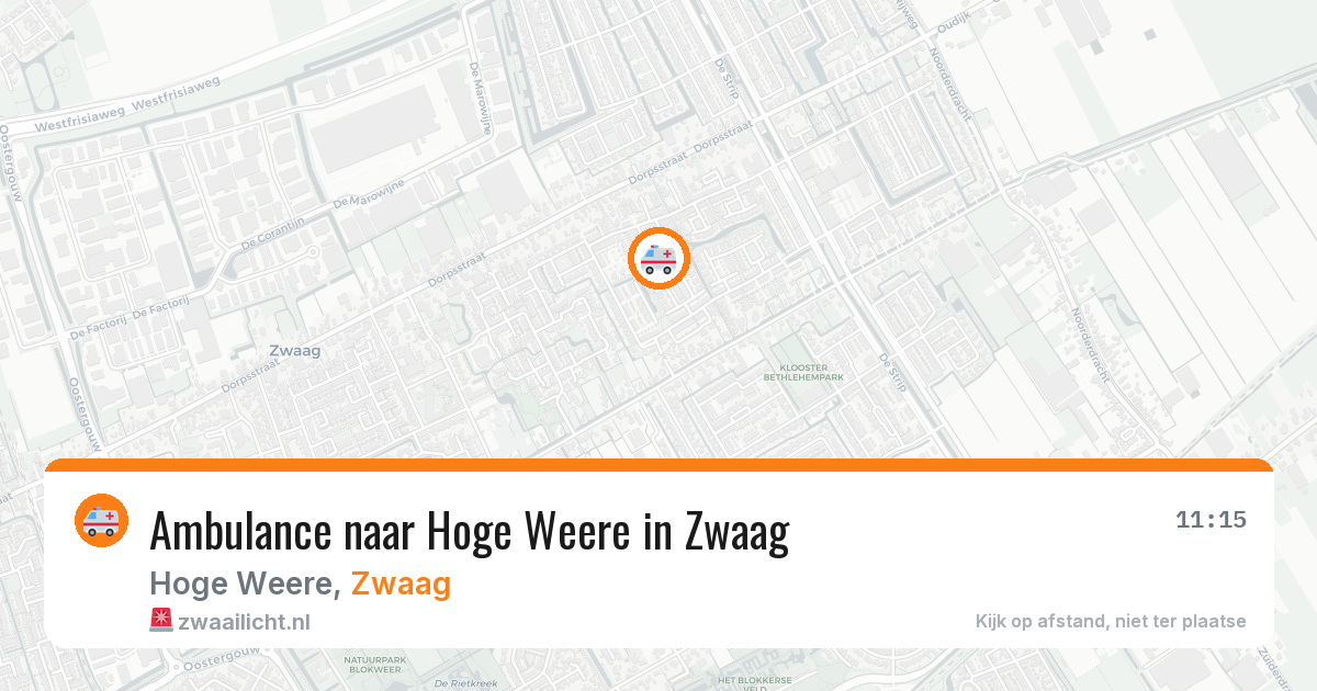 Ambulance naar Hoge Weere in Zwaag — 29 jan 2026