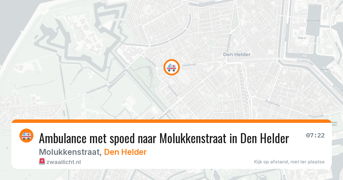 Ambulance met spoed naar Molukkenstraat in Den Helder — 30 jul 2026