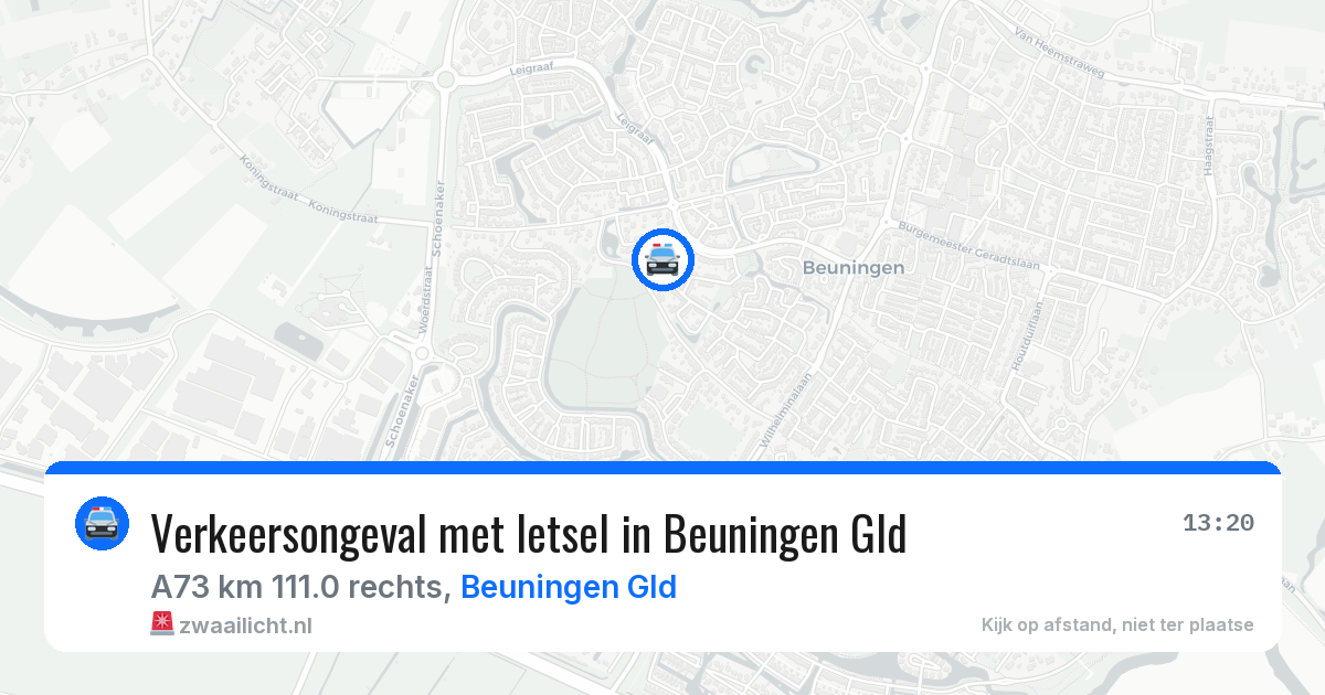 Verkeersongeval met letsel in Beuningen Gld — 19 apr 2026