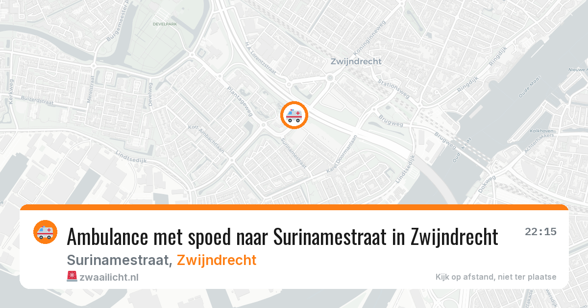 Ambulance met spoed naar Surinamestraat in Zwijndrecht — 11 aug 2026