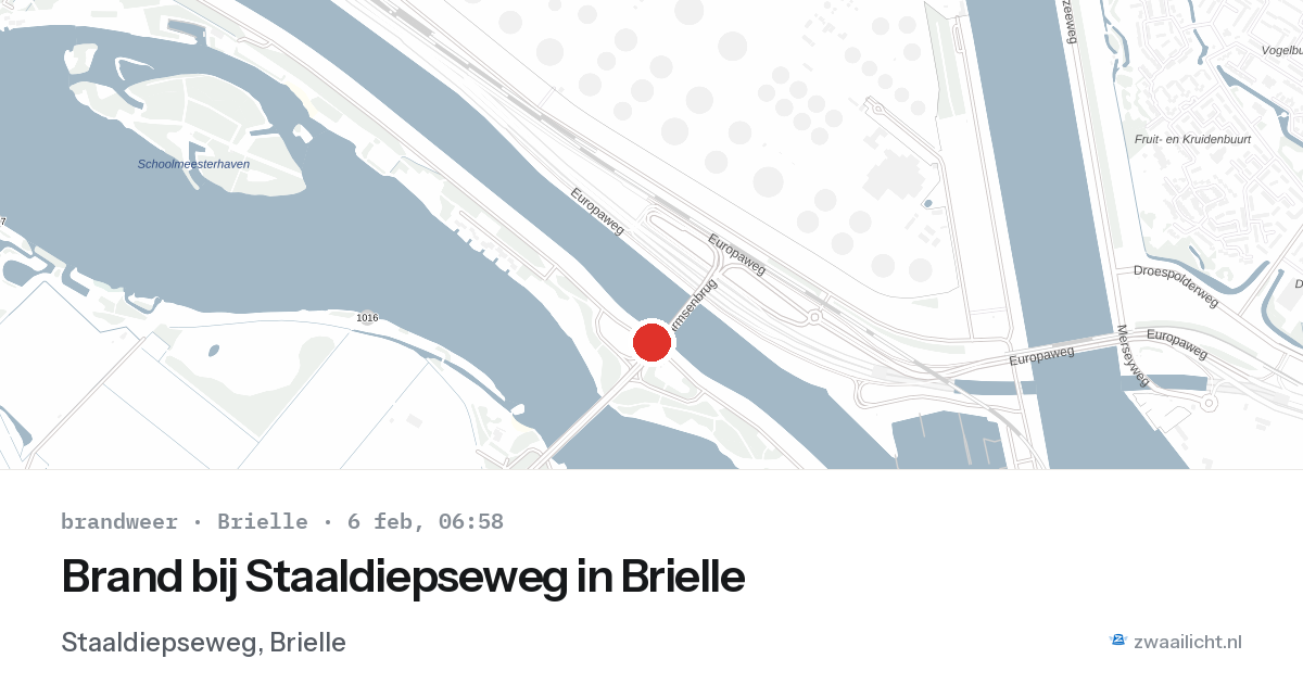 Brand bij Staaldiepseweg in Brielle — 6 feb 2026