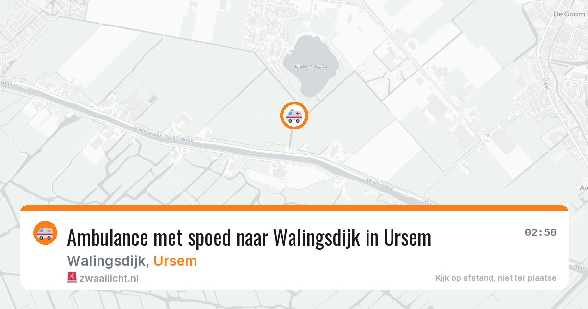 Ambulance met spoed naar Walingsdijk in Ursem — 7 jun 2026