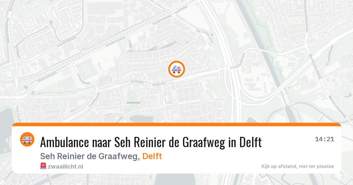 Ambulance naar Seh Reinier de Graafweg in Delft — 8 feb 2026